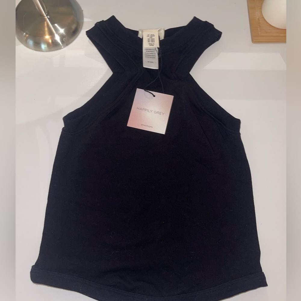 NWT black halter top